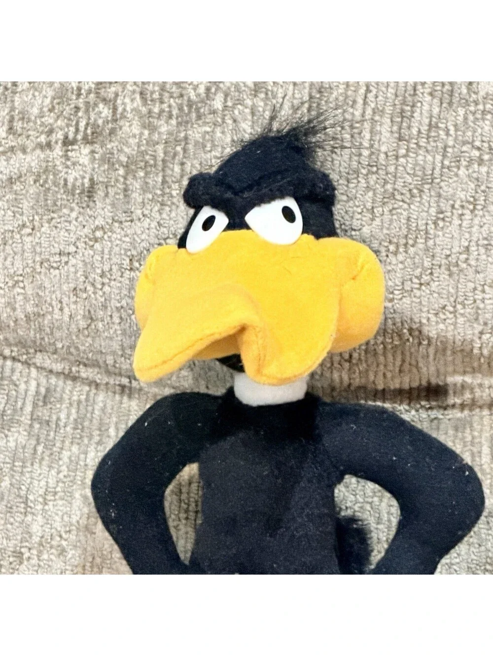 Vintage 1994 Looney Tunes Daffy Duck Plush Toy Warner Brothers 10” Collectible